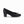 high-heeled Piccadilly shoe in black with a buckle detail on the upper part in black and  metallic gold tones 