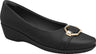  Piccadilly flats with a padded heel in black, featuring a golden buckle on the upper part