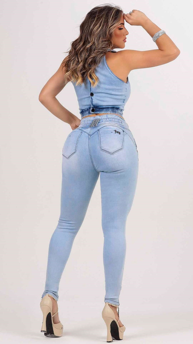 Vaqueros de talle alto con realce de glúteos para mujer de Rhero: estilo y ajuste favorecedores