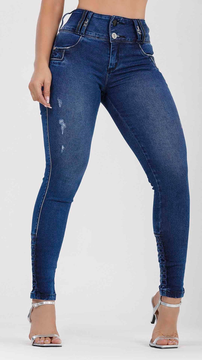 Rhero Women's High Waisted Skinny Jeans Pants 56677