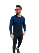 Camisa masculina de manga comprida gradiente Volar 1440 N