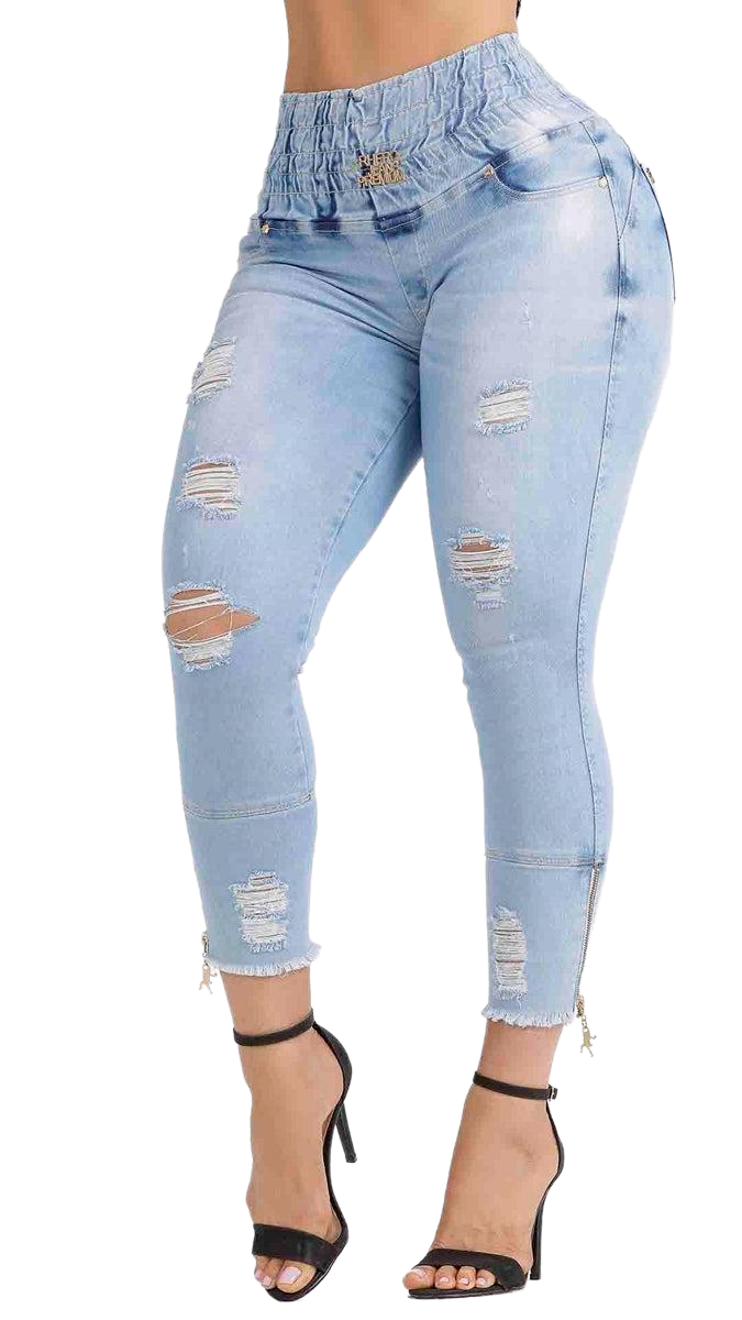 Rhero Women's High Waisted Compression Jeans Pants 56652