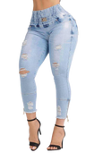 Rhero Women's High Waisted Compression Jeans Pants 56652