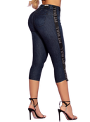 Pit Bull Jeans Capri Pantalones vaqueros de talle alto para mujer 61448