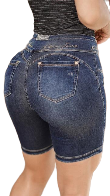 Shorts jeans feminino Rhero com levantamento de bunda 56397