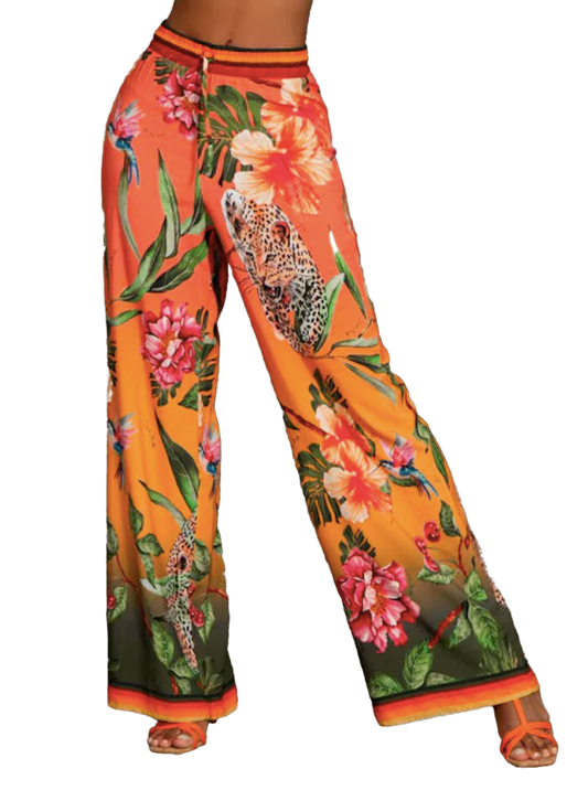 Pit Bull Jeans Pantalones florales para mujer 63881