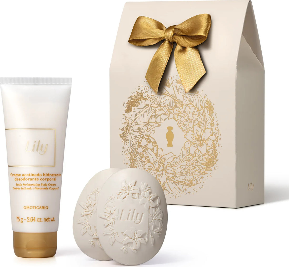 O Boticario Women's Lily Moisturizing and Soaps Gift Pack