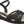 Piccadilly flat sandal in black with braided woven strap details on the upper and an adjustable buckle at the heel 