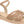Piccadilly flat sandal in beige with braided woven strap details on the upper and an adjustable buckle at the heel