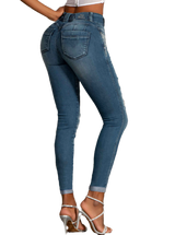 Pit Bull Jeans Calça Jeans Feminina Cintura Alta Rasgada Com Levantamento De Bumbum 64771