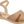 piccadilly low-heeled sandal with cushioned sole in beige color, gold detail on top with a darck beige,  strap and bucke at the heel.