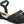 piccadilly low-heel sandal in black with a soft, cushioned insole and beige sole. feature a refined gold detail on the heel for a secure elegant fit.