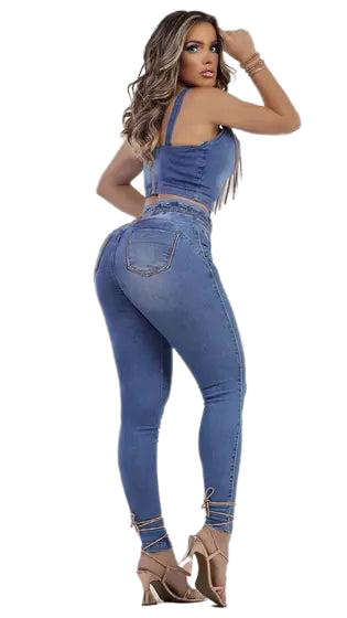 Rhero Women's High Waisted Butt Lift Stretch Jeans Pants 56745