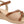 Piccadilly beige wedges sandal with caramel straps and metallic detail.