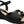 Piccadilly black wedges sandal with adjustable ankle strap and elegant design.