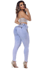 Rhero Vaqueros pitillo de talle alto para mujer con levantamiento de glúteos 56799