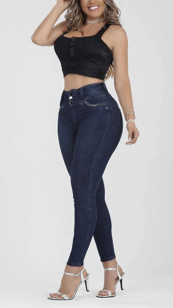 Rhero Jeans de Mujer Pantalones Pitillo de Talle Alto 56671