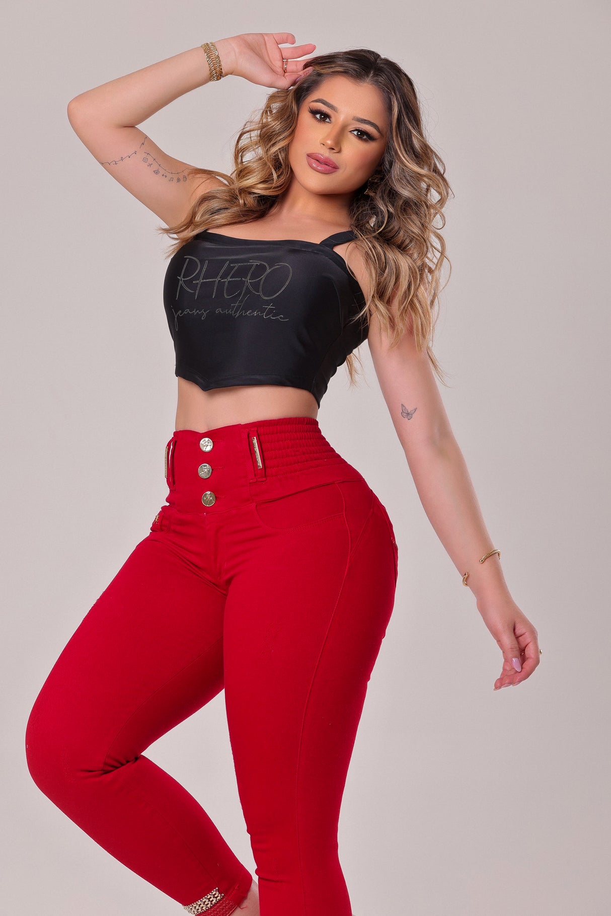 Rhero Women's High Waisted Jeans Pants with Butt Lift 56892