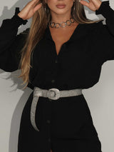 Camisa Pit Bull Jeans Feminina com Cinto 81189