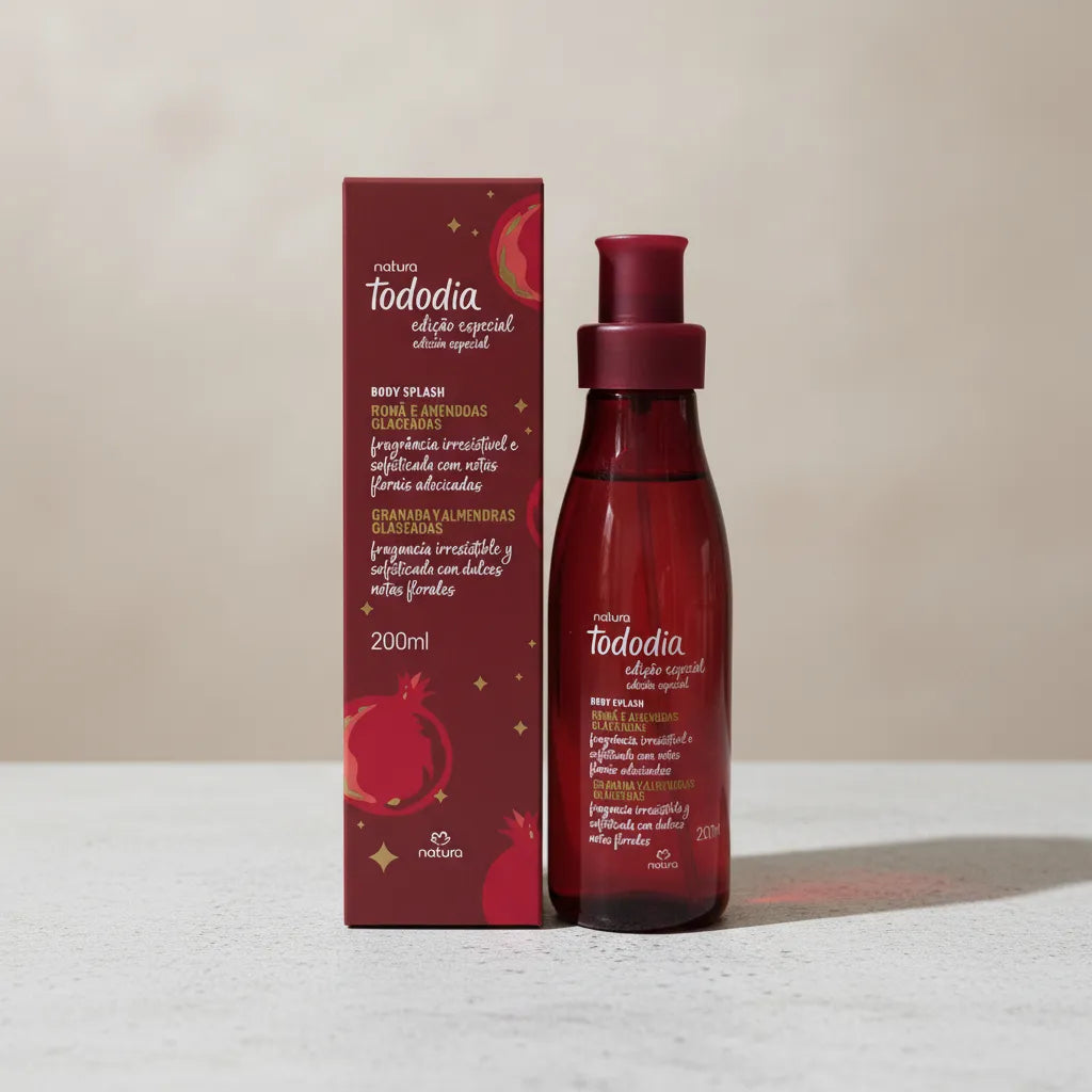 Natura Todo Dia Women's  Pomegranate and Glazed Almond Body Splash