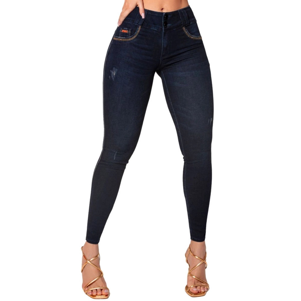 Pit Bull Jeans Pantalones vaqueros de talle alto para mujer con levantamiento de glúteos 62926