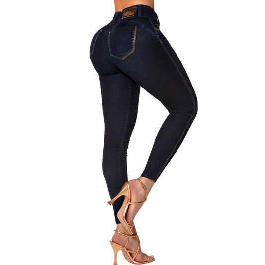 Calça jeans feminina de cintura alta Pit Bull com levantamento de bumbum 62926