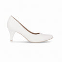 Piccadilly Women's White High Heel Pump Shoe 745035