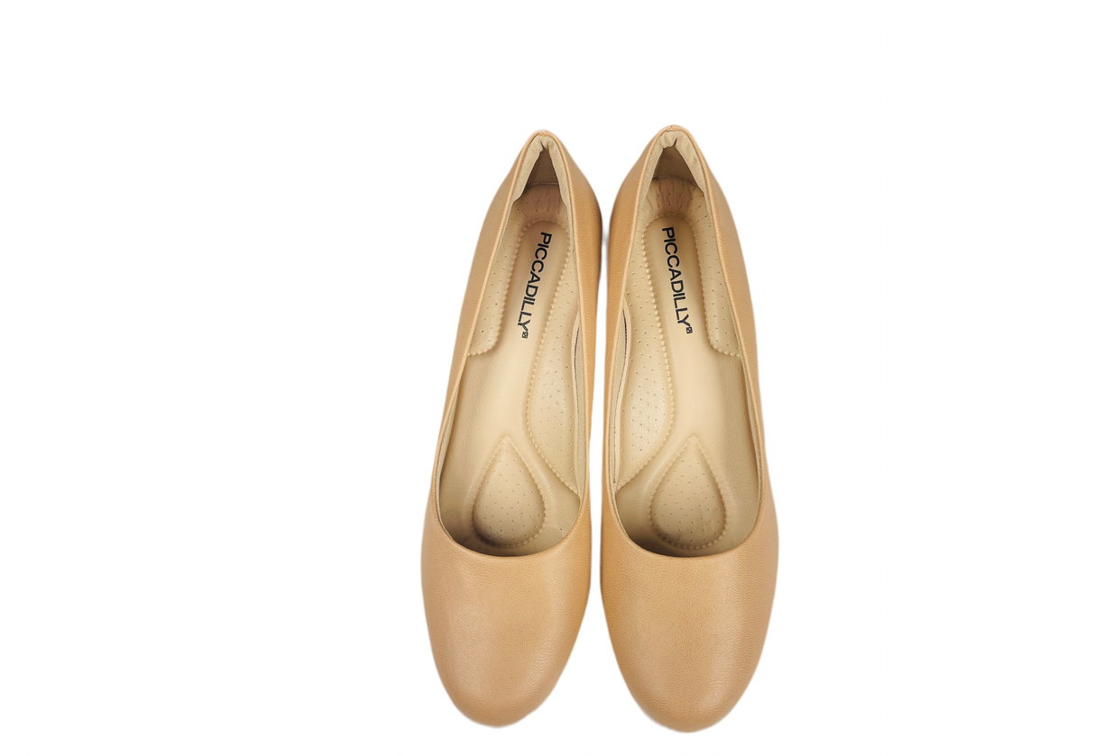 Piccadilly padded high heels  in beige 