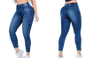 Calça jeans feminina de cintura alta Pit Bull com levantamento de bumbum 61381