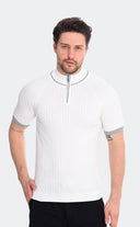 Camiseta masculina LMZ com zíper 8025