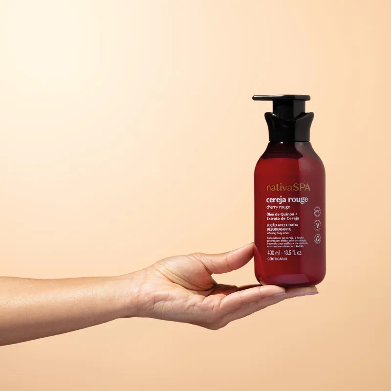 O Boticário Nativa SPA Cherry Rouge Handcreme – Mit Quinoa-Öl, Vegan & Stark Feuchtigkeitsspendend (50 G)