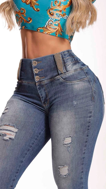 Rhero Women's High Waisted Jeans Pants 56579