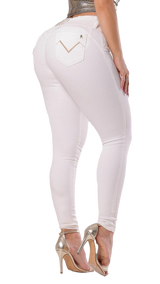 Calça skinny feminina de cintura alta Rhero 56693