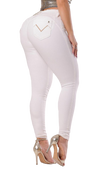 Calça skinny feminina de cintura alta Rhero 56693
