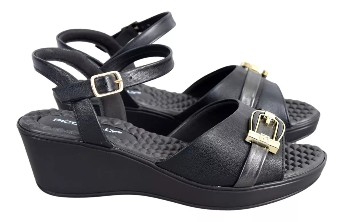 Sandália Piccadilly Wedge Feminina 540318