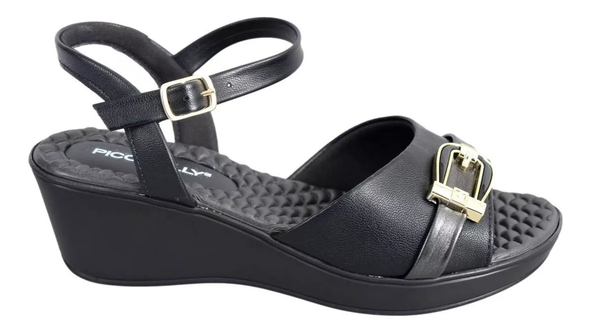 Sandália Piccadilly Wedge Feminina 540318