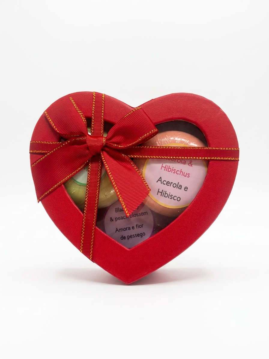 Natura Todo Dia Women's Bar Soap Heart Gift Pack