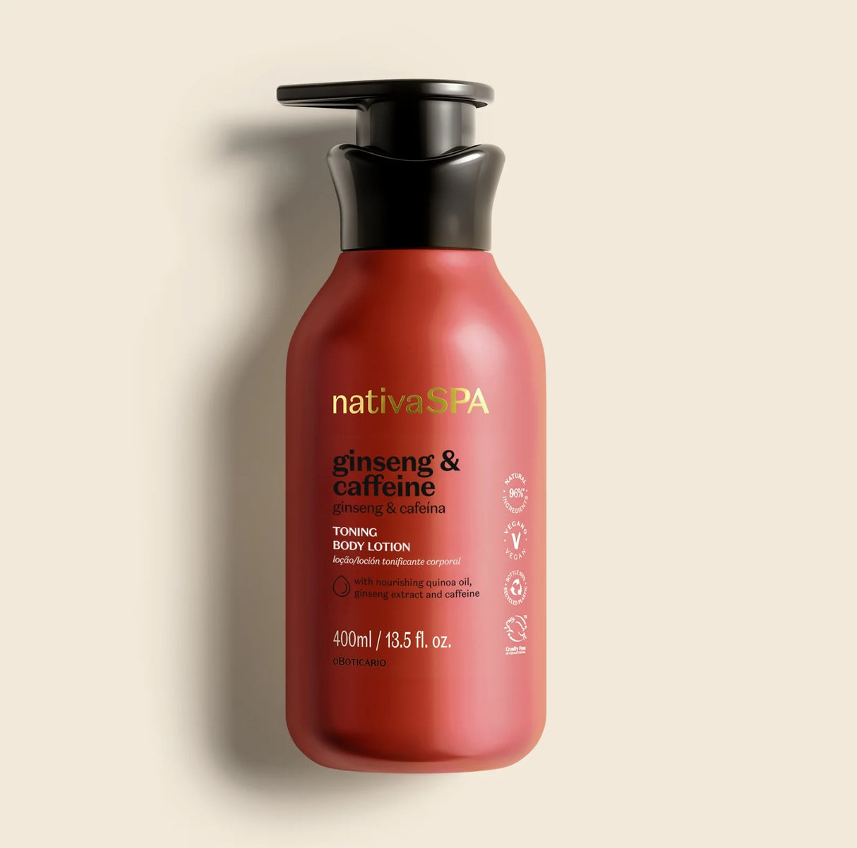 O Boticário Nativa Spa Ginseng Loção Corporal Hidratante Feminina