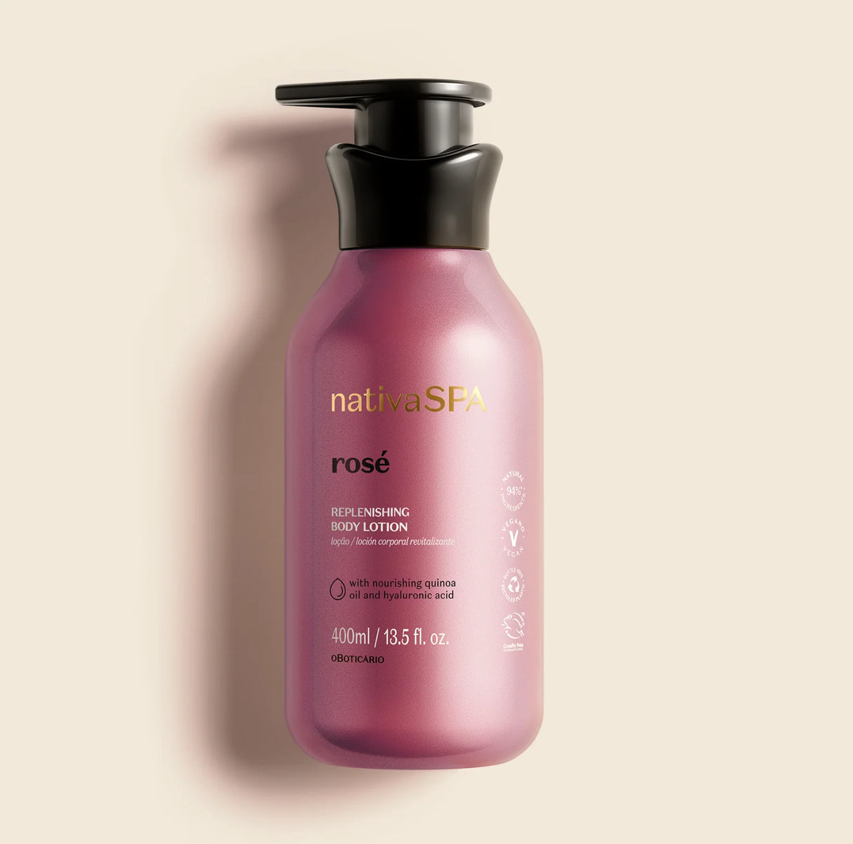 O Boticario Nativa Spa Rose Loción Corporal Hidratante Mujer
