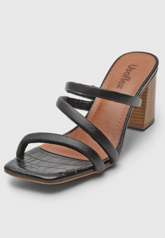 Sandália feminina de couro Usaflex 1005003