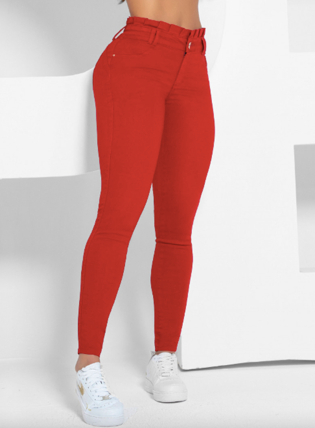 Calça jeans feminina de cintura alta Pit Bull Jeans com levantamento de bunda 59461