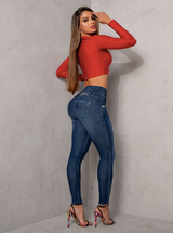 Pit Bull Jeans Calça Jeans Feminina Cintura Alta Rasgada Com Levantamento De Bumbum 65336