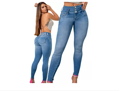 Pit Bull Jeans Pantalones vaqueros de talle alto para mujer con levantamiento de glúteos 65160