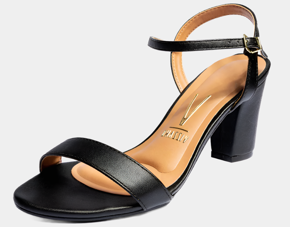 Vizzano Women's Glam Block Heel Sandals for Formal Casual Events