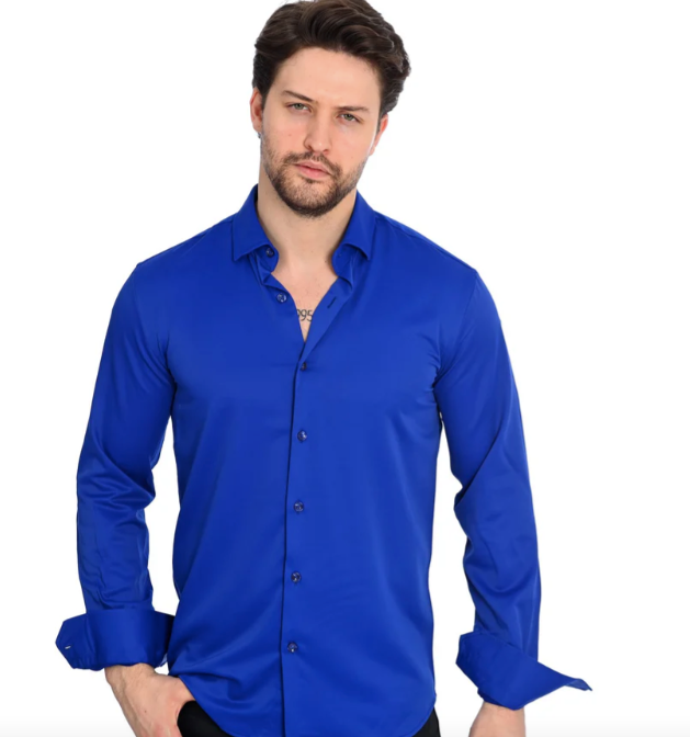 LMZ Camisa de manga larga para hombre 1817-A