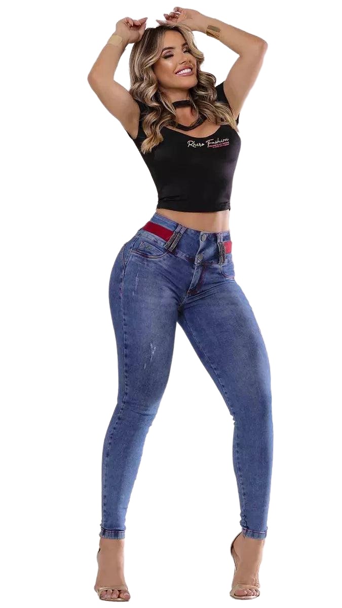 Rhero Women's High Waist Butt Lifting Skinny Jeans Pants 56787