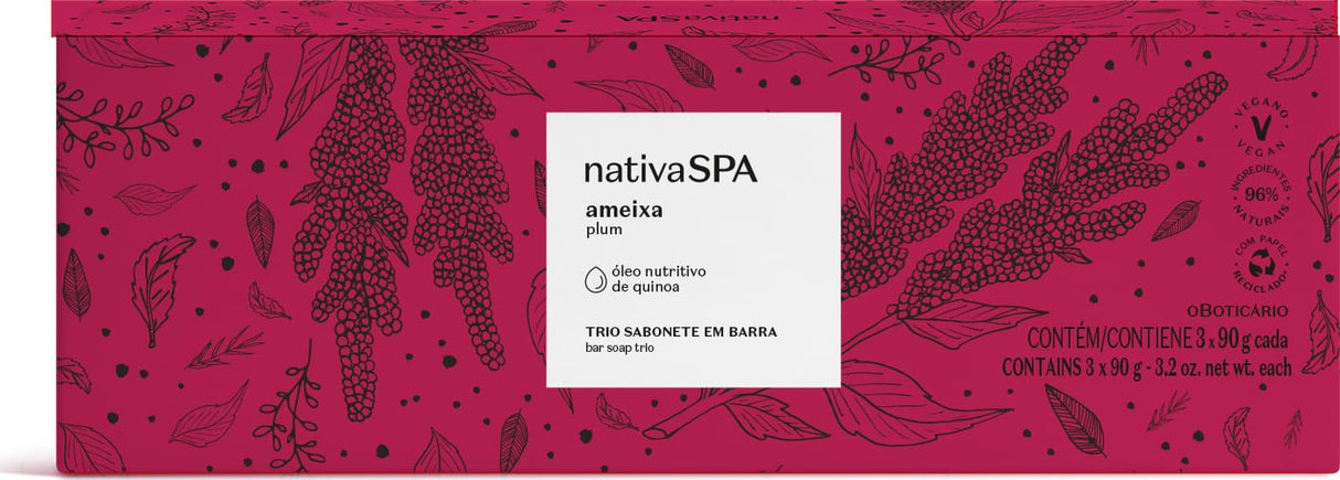 O Boticario Nativa Spa Plum Bar Soap Box