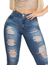 Pit Bull Jeans Women's High Waisted Ripped Jeans Pants with Butt Lift 65945
