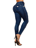 Calça Jeans Feminina Pit Bull Jeans Cintura Alta Rasgada Com Levanta Bumbum | Levanta Cola | Empina Bumbum 65237