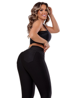Rhero Pantalón de talle alto para mujer con realce de glúteos 11836